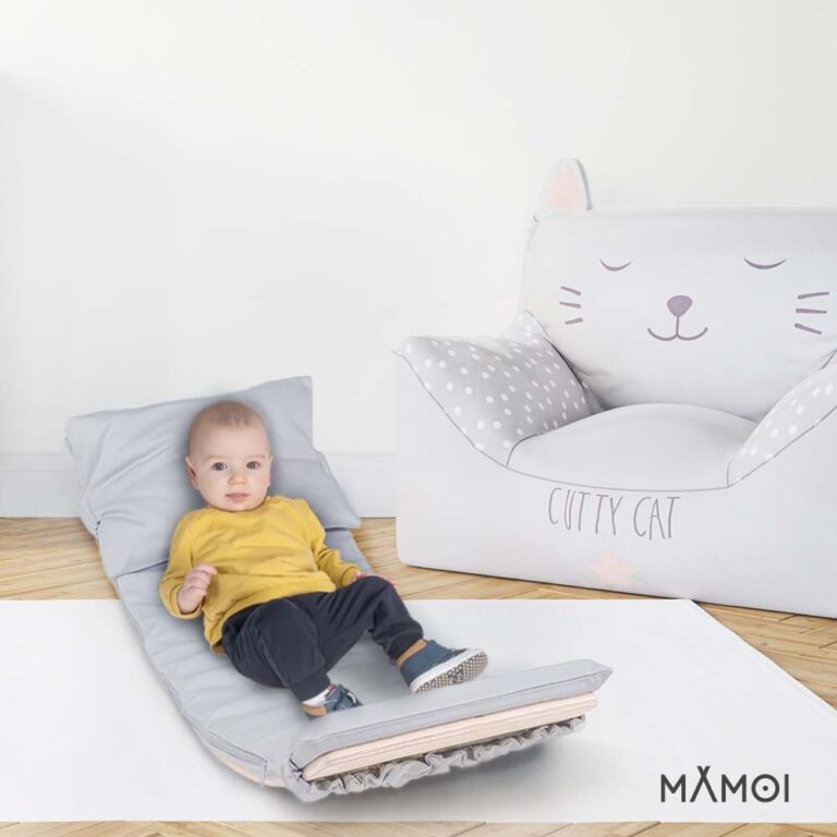 Planche d’équilibre + coussins pour enfants dès 6 mois en bois naturel
