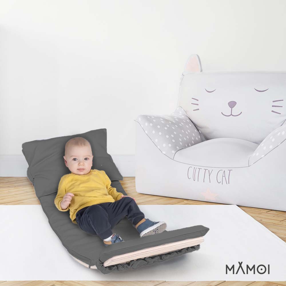 Planche d’équilibre + coussins pour enfants dès 6 mois en bois naturel