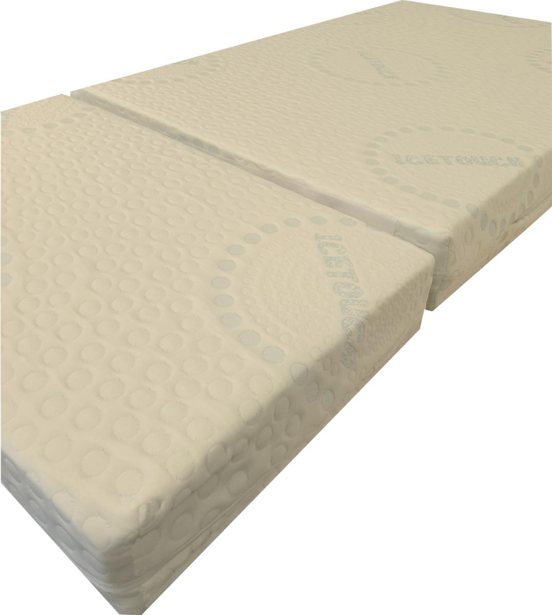 Mitwachsende Matratze 90 x 140 x 15 cm "ice touch fabric" + Erweiterung 90 x 50 x 15 cm