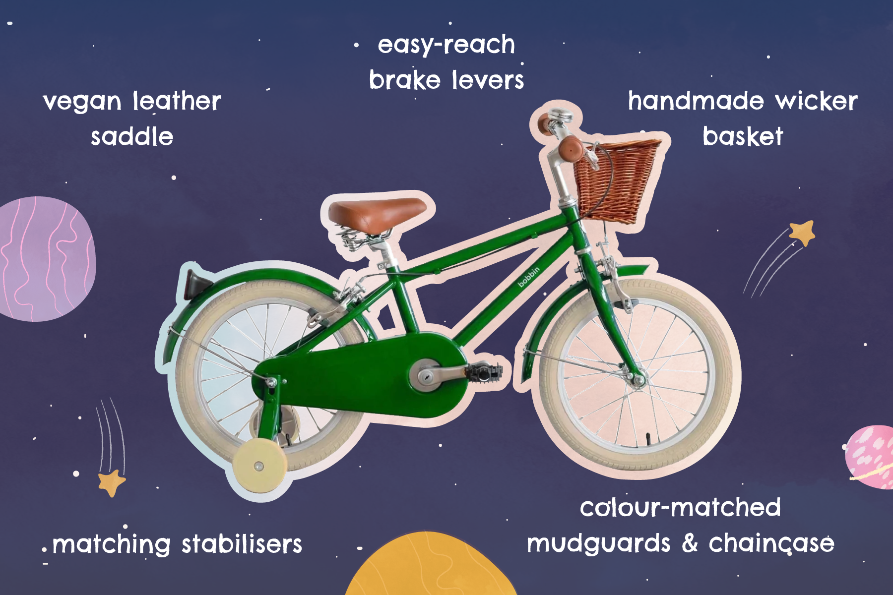 Vélo enfants d'apprentissage 4-6 ans Moonbug 16"