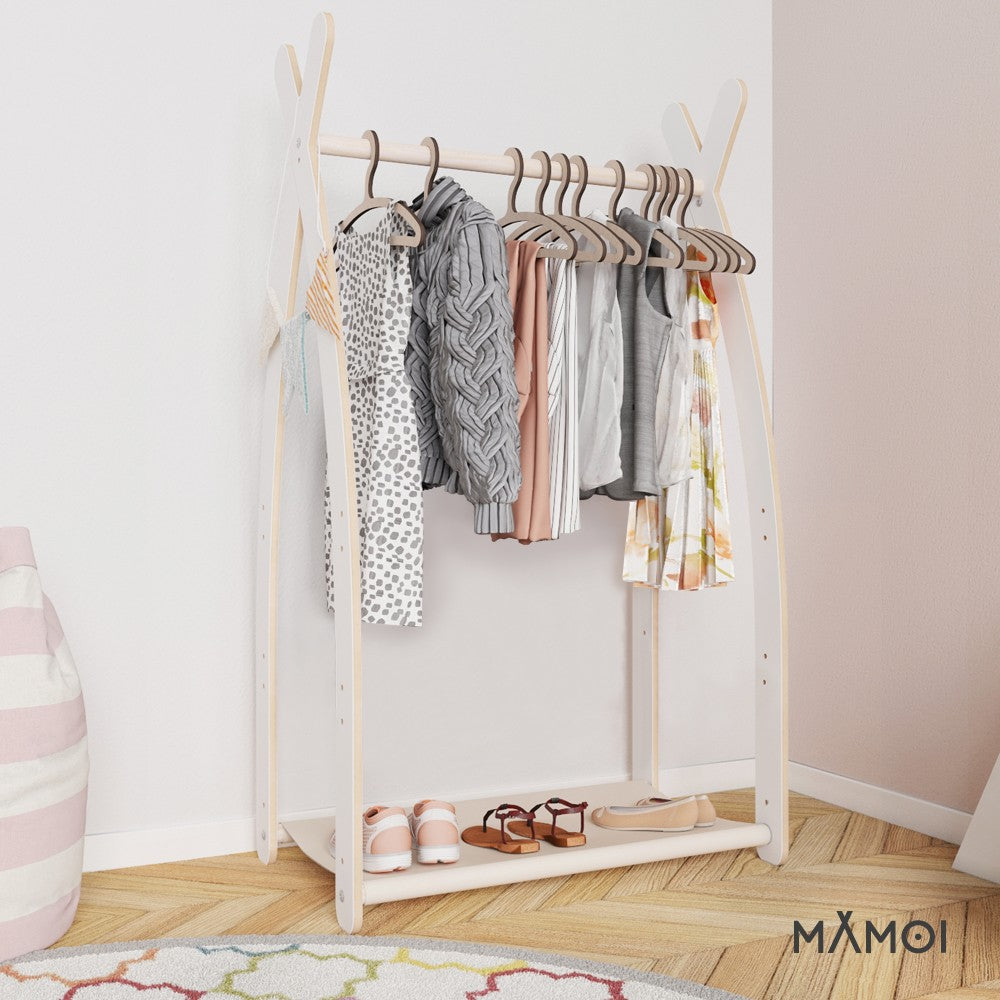 Portant chambre enfant MAMOI en bois naturel 53×32×95 cm