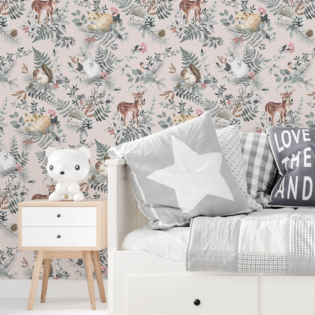Papier peint rose des bois Pastelowe Love - Wallpapers par Pastelowe Love