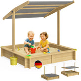 Bac à sable Fritzi 140x140x120 cm avec toit solaire