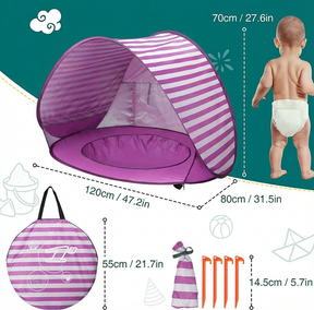 Tente de Plage Bébé avec Mini Piscine