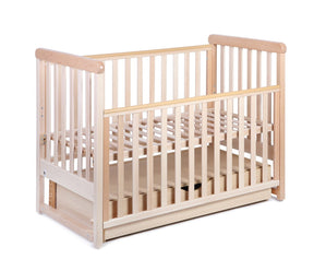 Berceau bébé 120x60cm à bascule YappyMove avec sommier réglable et tiroir