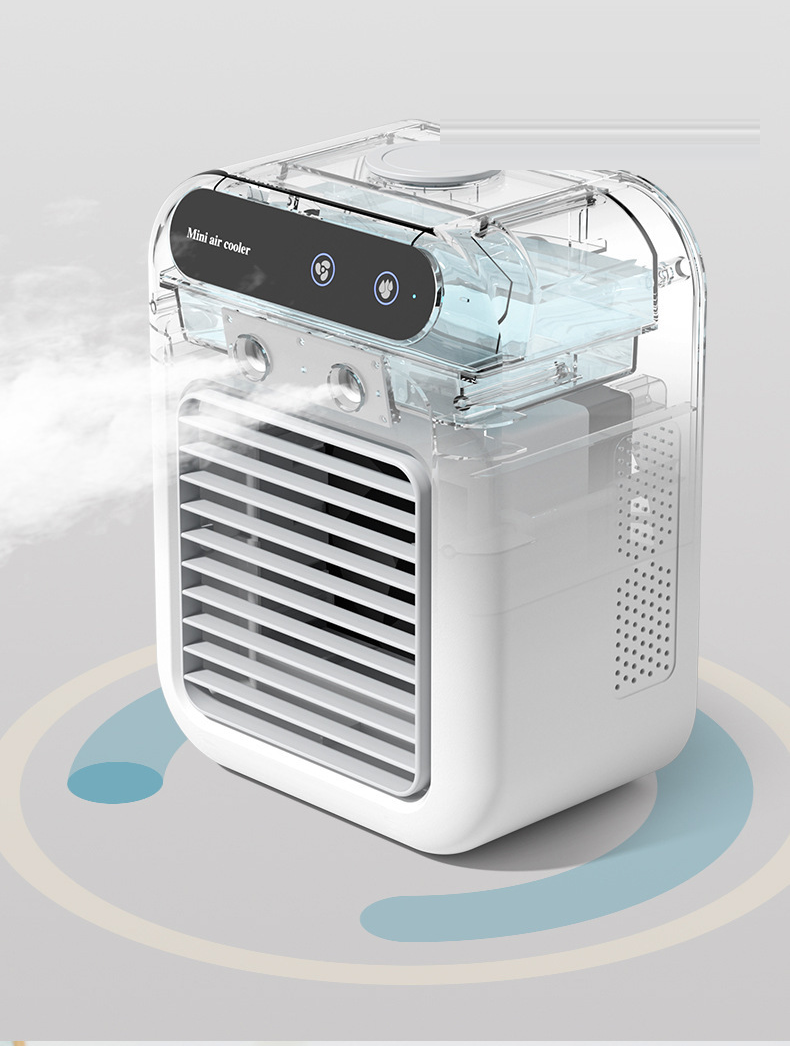 Mini Rafraîchisseur d'Air Portable avec Brumisation – Réservoir 500 ml