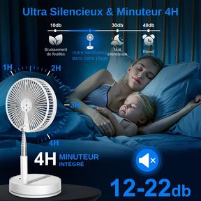Ventilateur Pliable et Rechargeable Sans Fil