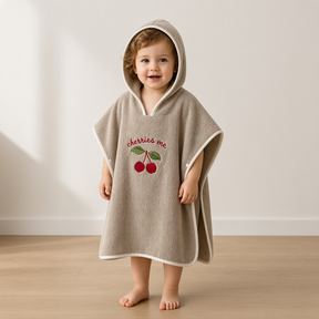 Cape de Bain Enfant à Capuche 100% Coton