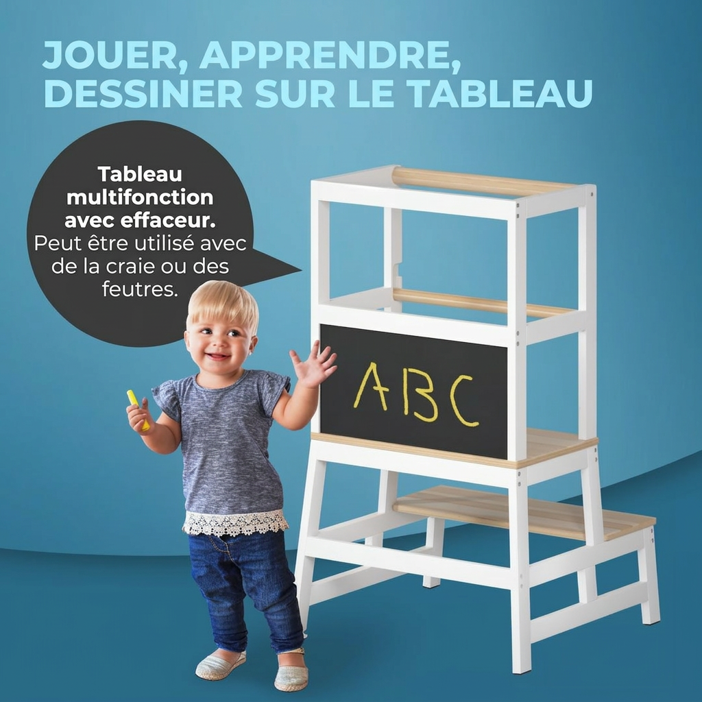 Tour d'apprentissage Barn Montessori 93 × 51 × 50 cm