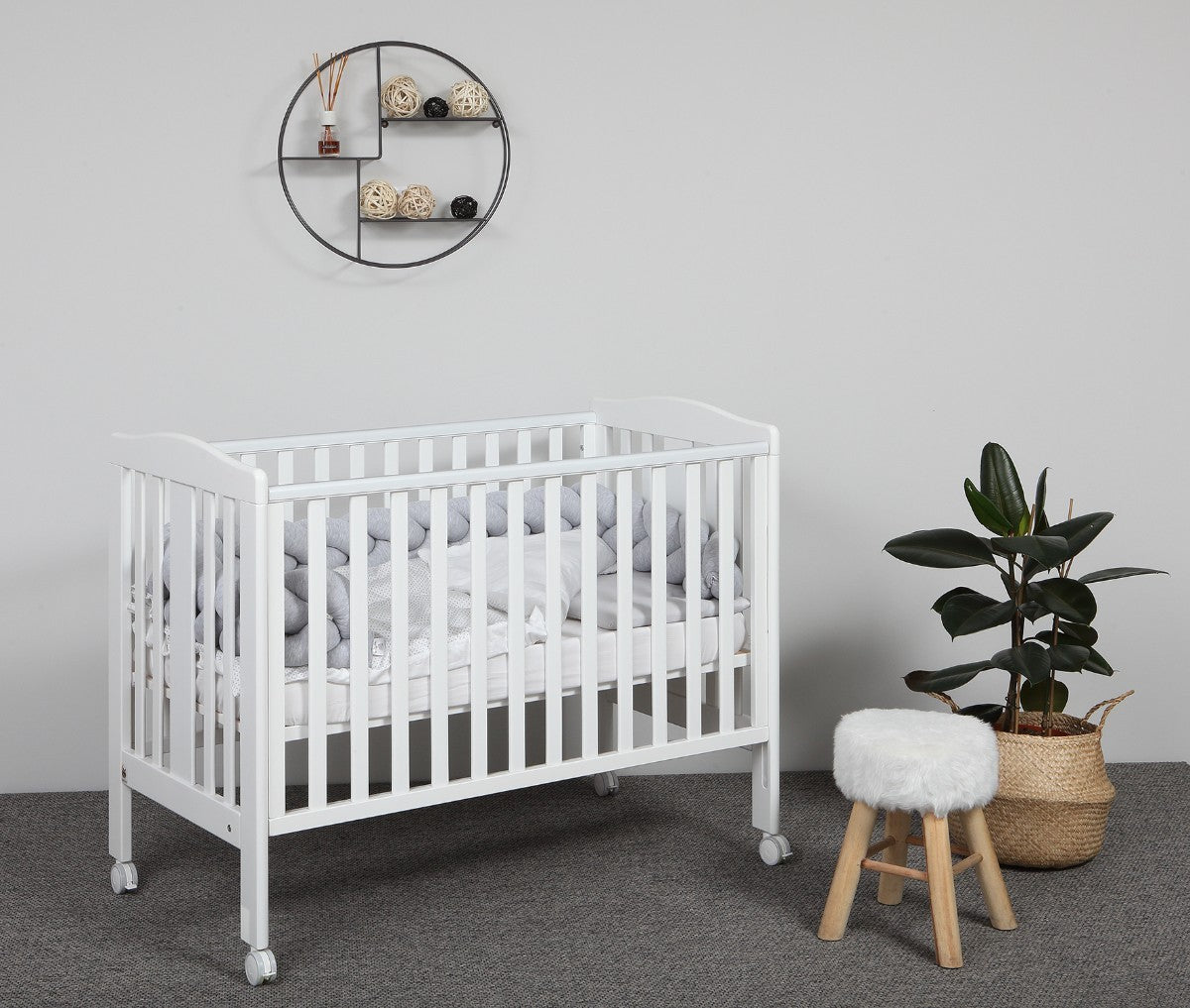 Berceau bébé 120x60cm YappyQu avec sommier réglable