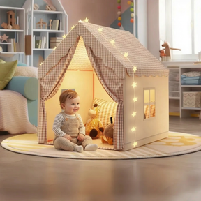 Tente de jeu enfants beige