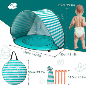 Tente de Plage Bébé avec Mini Piscine
