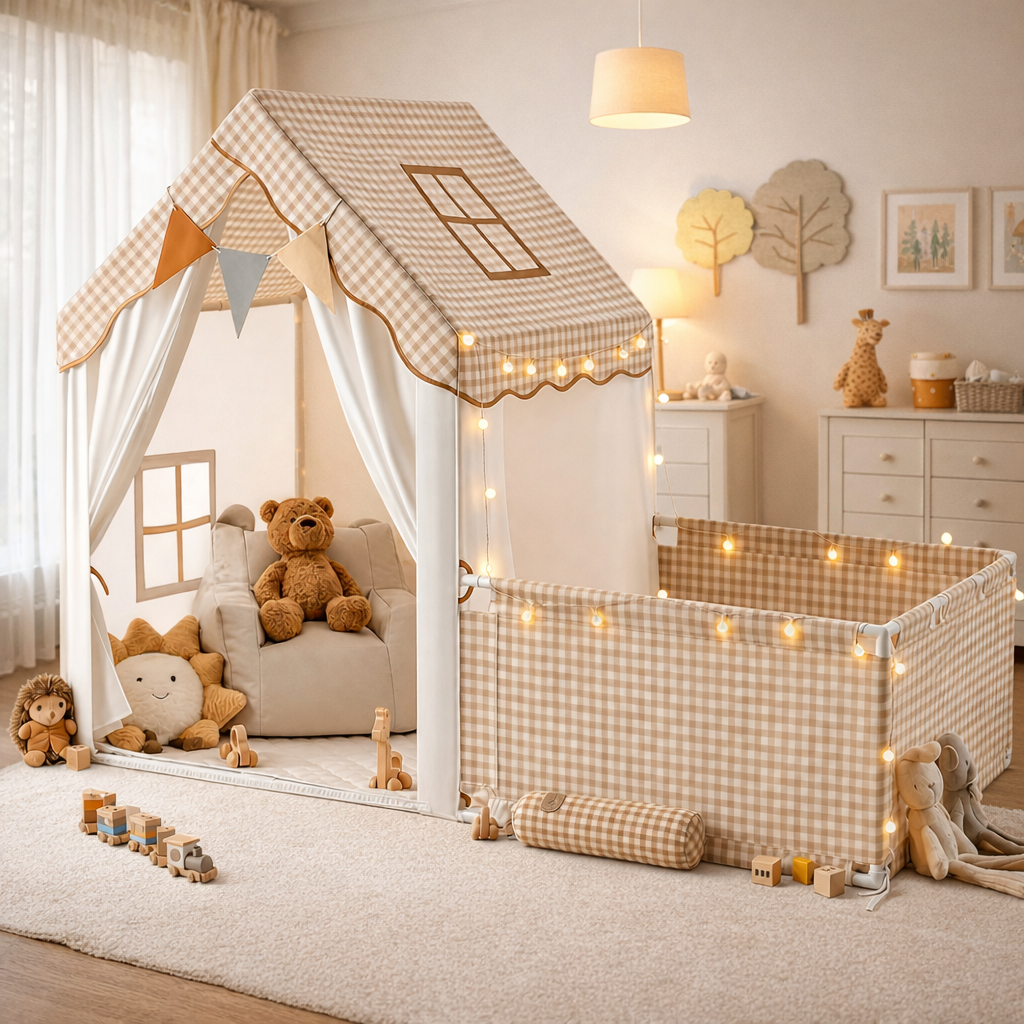 Cabane tente Enfant avec Parc Combiné