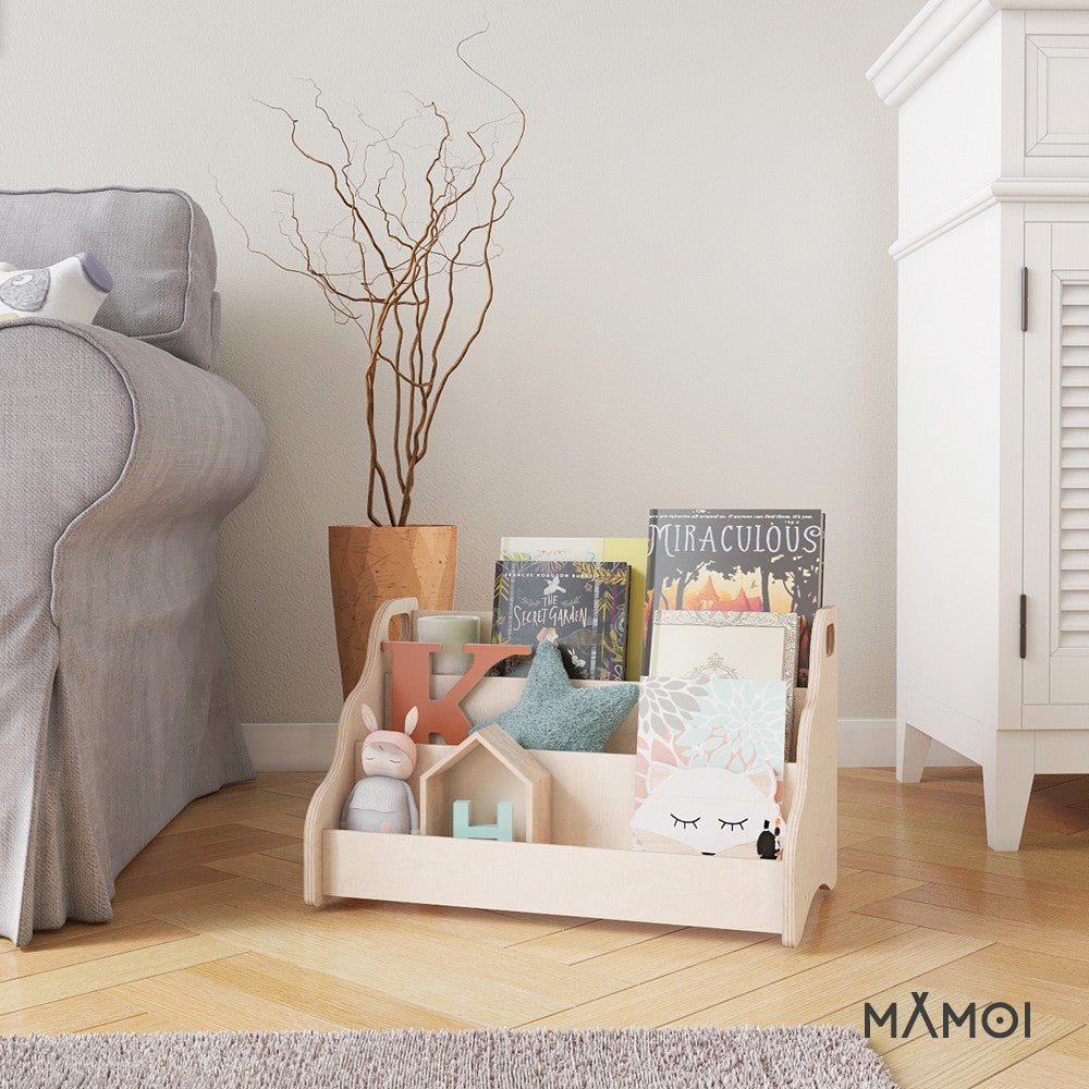 Caisse à livre Montessori 52×25×64 cm bois naturel