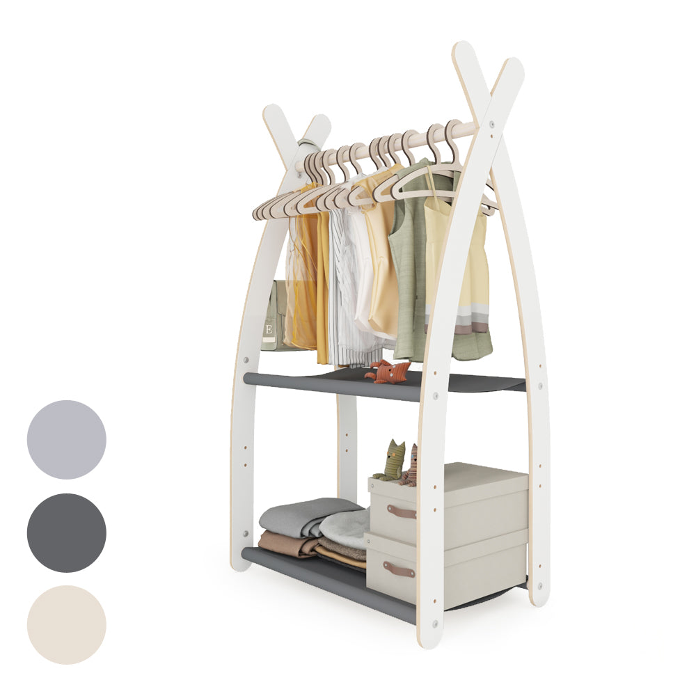 Portant chambre enfant MAMOI en bois blanc 53×32×95 cm