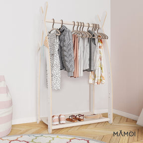 Portant chambre enfant MAMOI en bois naturel 53×32×95 cm