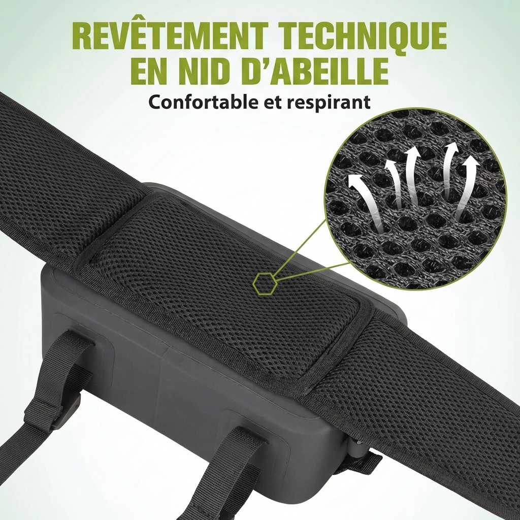 Sacoche technique type pêche Imperméable - Sac banane - Certifié IPX8