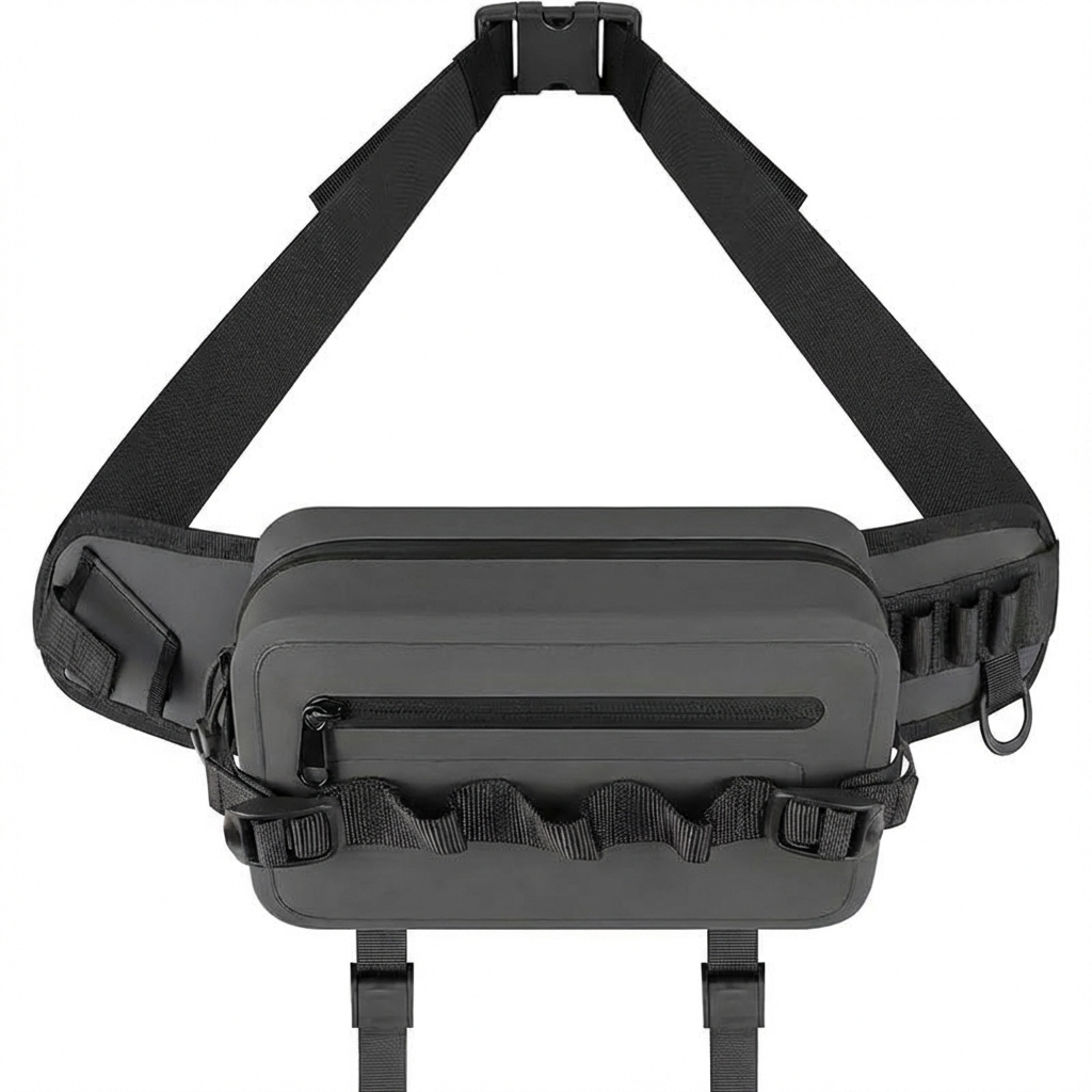 Sacoche technique type pêche Imperméable - Sac banane - Certifié IPX8