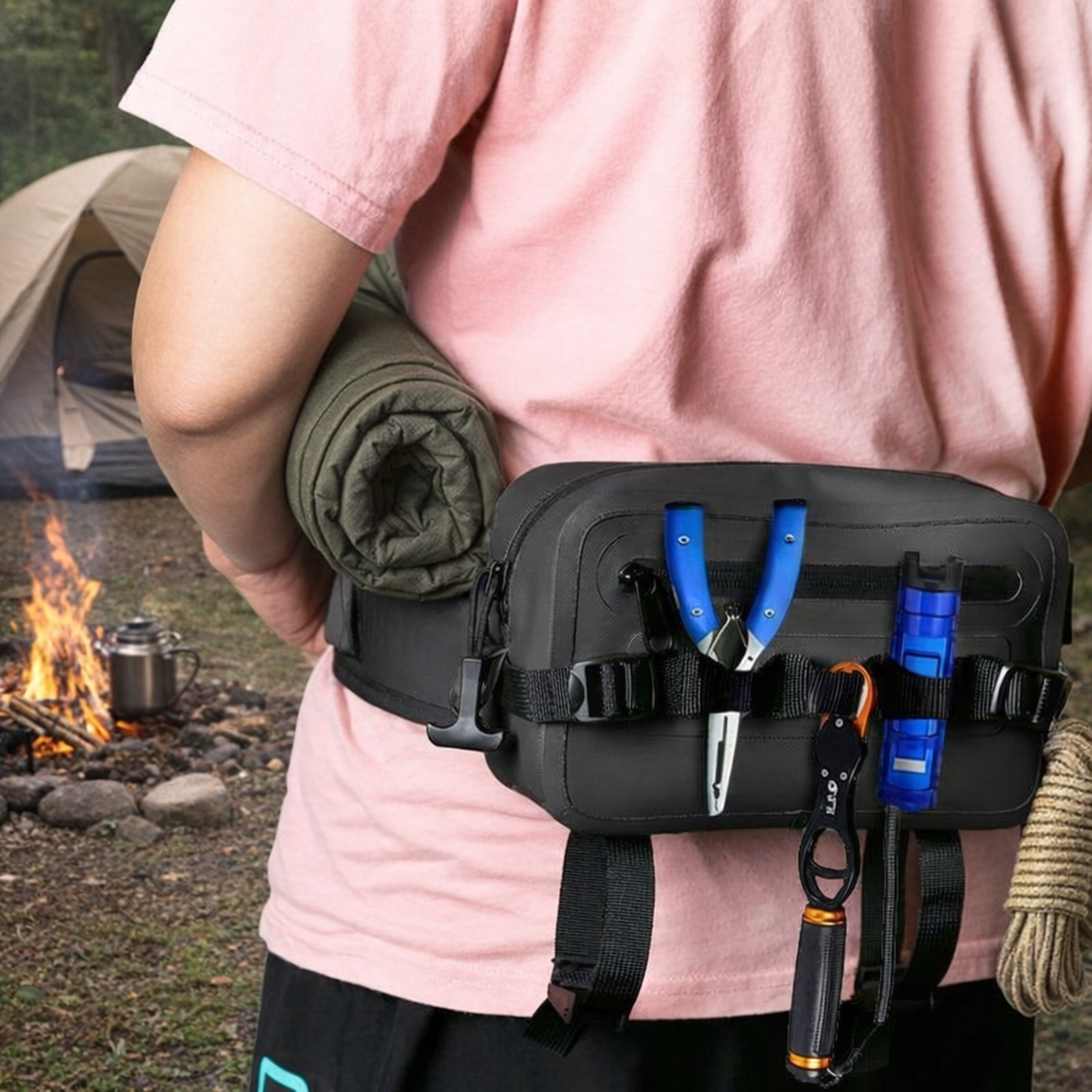 Sacoche technique type pêche Imperméable - Sac banane - Certifié IPX8