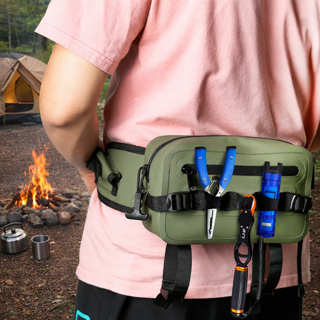 Sacoche technique type pêche Imperméable - Sac banane - Certifié IPX8