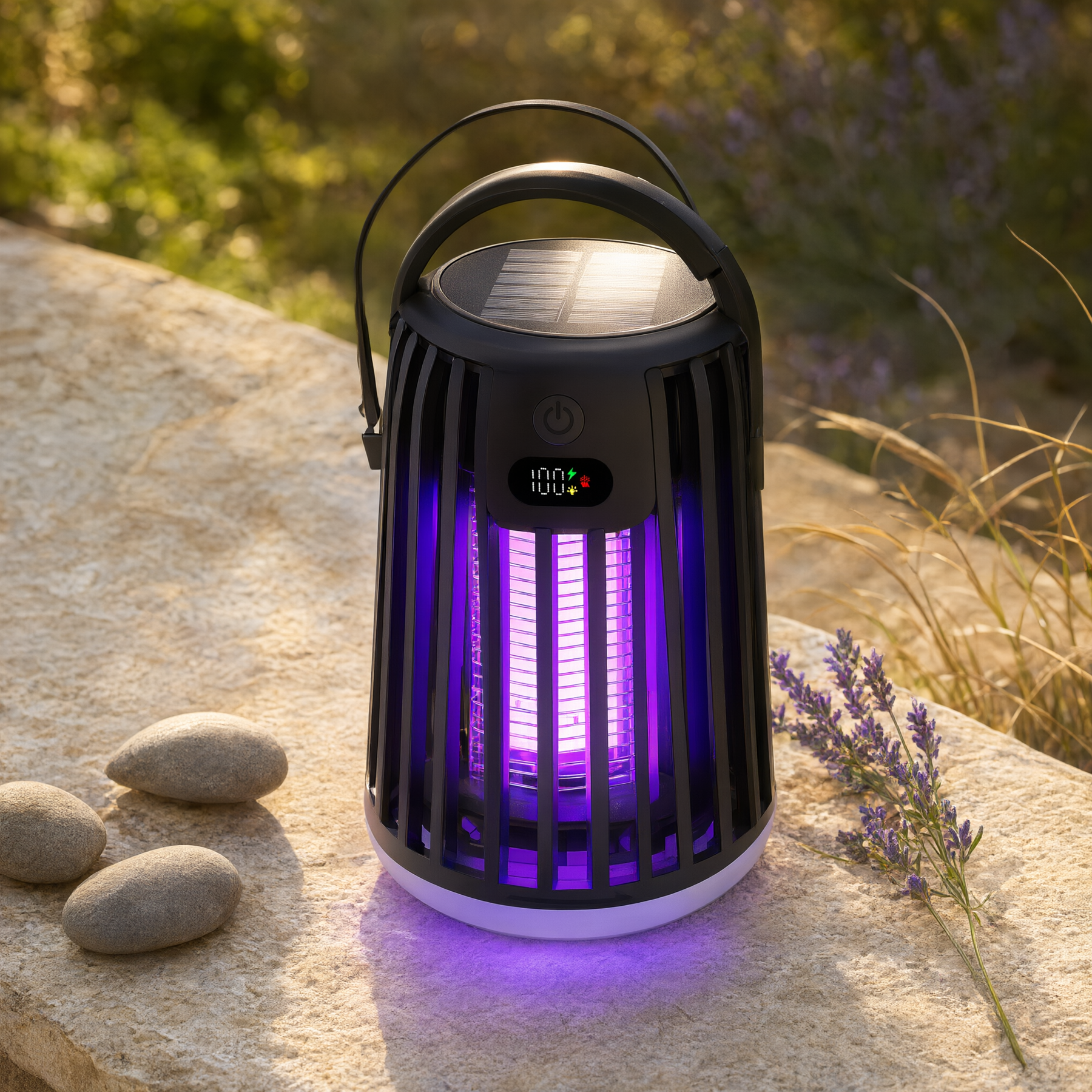 Lampe Anti-Moustiques Solaire – Piège UV & Camping