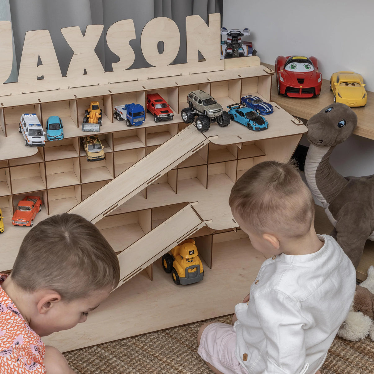 Personalised wooden toy garage online